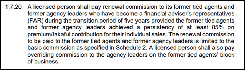 IFA entitles to renewal commission